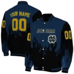customized notre dame fighting irish flame border navy black varsity jacket best selling.webp