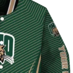 customized ohio bobcats chevron arrow green varsity jacket best selling.webp