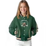 customized ohio bobcats chevron arrow green varsity jacket best selling.webp