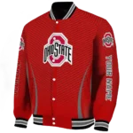 customized ohio state buckeyes chevron arrow scarlet varsity jacket best selling.webp