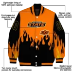 customized oklahoma state cowboys flame border orange black varsity jacket best selling.webp