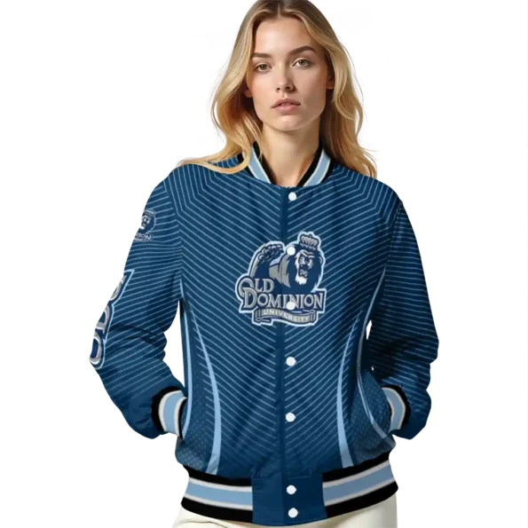 customized old dominion monarchs chevron arrow blue varsity jacket latest model.webp