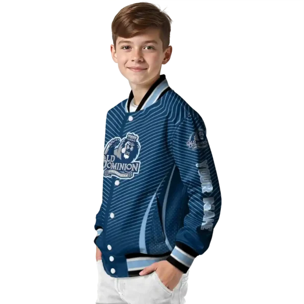 customized old dominion monarchs chevron arrow blue varsity jacket trendy.webp