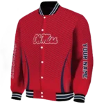 customized ole miss rebels chevron arrow red varsity jacket best selling.webp