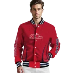customized ole miss rebels chevron arrow red varsity jacket best selling.webp