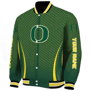 customized oregon ducks chevron arrow green varsity jacket best selling.webp