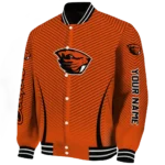customized oregon state beavers chevron arrow orange varsity jacket best selling.webp