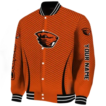 customized oregon state beavers chevron arrow orange varsity jacket best selling.webp