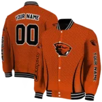 customized oregon state beavers chevron arrow orange varsity jacket best selling.webp