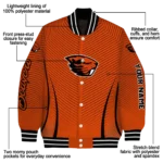 customized oregon state beavers chevron arrow orange varsity jacket best selling.webp