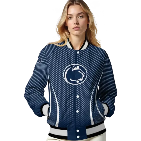 customized penn state nittany lions chevron arrow blue varsity jacket latest model.webp