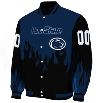 customized penn state nittany lions flame border blue black varsity jacket best selling.webp