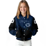 customized penn state nittany lions flame border blue black varsity jacket best selling.webp