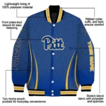 customized pittsburgh panthers chevron arrow royal blue varsity jacket best selling.webp