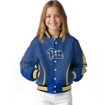 customized pittsburgh panthers chevron arrow royal blue varsity jacket best selling.webp