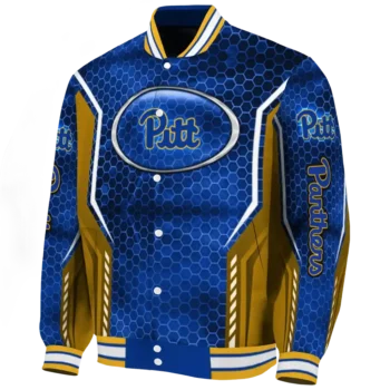 customized pittsburgh panthers power plate royal blue varsity jacket best selling.webp