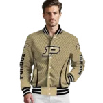 customized purdue boilermakers chevron arrow gold varsity jacket best selling.webp