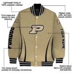 customized purdue boilermakers chevron arrow gold varsity jacket best selling.webp