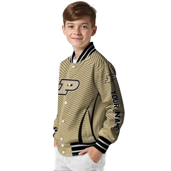 customized purdue boilermakers chevron arrow gold varsity jacket trendy.webp