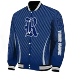 customized rice owls chevron arrow navy blue varsity jacket best selling.webp