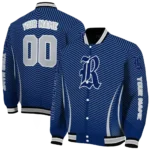 customized rice owls chevron arrow navy blue varsity jacket best selling.webp
