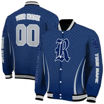 customized rice owls chevron arrow navy blue varsity jacket fashion forward.webp