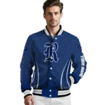 customized rice owls chevron arrow navy blue varsity jacket best selling.webp