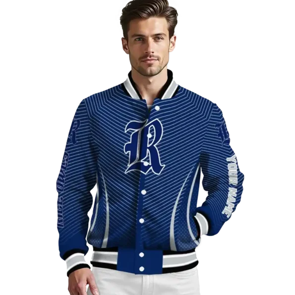 customized rice owls chevron arrow navy blue varsity jacket high quality.webp