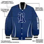 customized rice owls chevron arrow navy blue varsity jacket best selling.webp