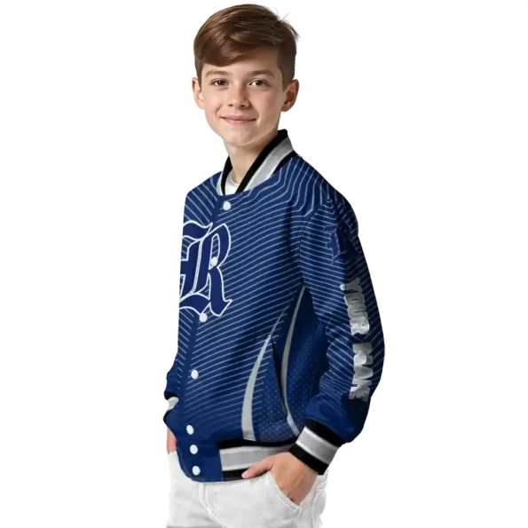 customized rice owls chevron arrow navy blue varsity jacket trendy.webp