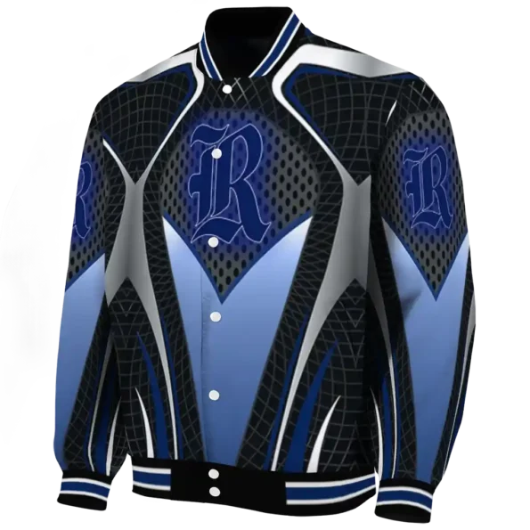 customized rice owls mesh chest grey black varsity jacket best selling.webp