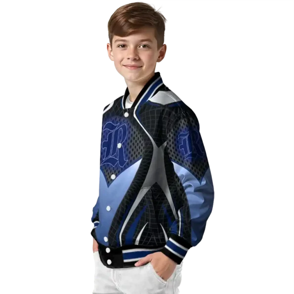 customized rice owls mesh chest grey black varsity jacket trendy.webp