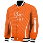 customized sam houston bearkats chevron arrow orange varsity jacket best selling.webp
