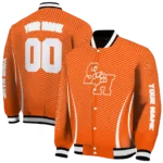 customized sam houston bearkats chevron arrow orange varsity jacket best selling.webp