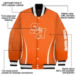 customized sam houston bearkats chevron arrow orange varsity jacket best selling.webp