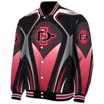 customized san diego state aztecs mesh chest black varsity jacket best selling.webp