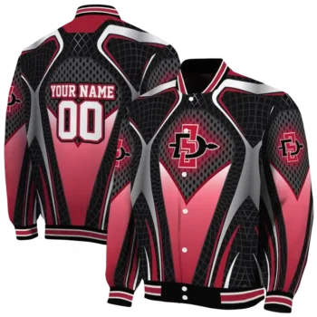 customized san diego state aztecs mesh chest black varsity jacket fashion forward.webp