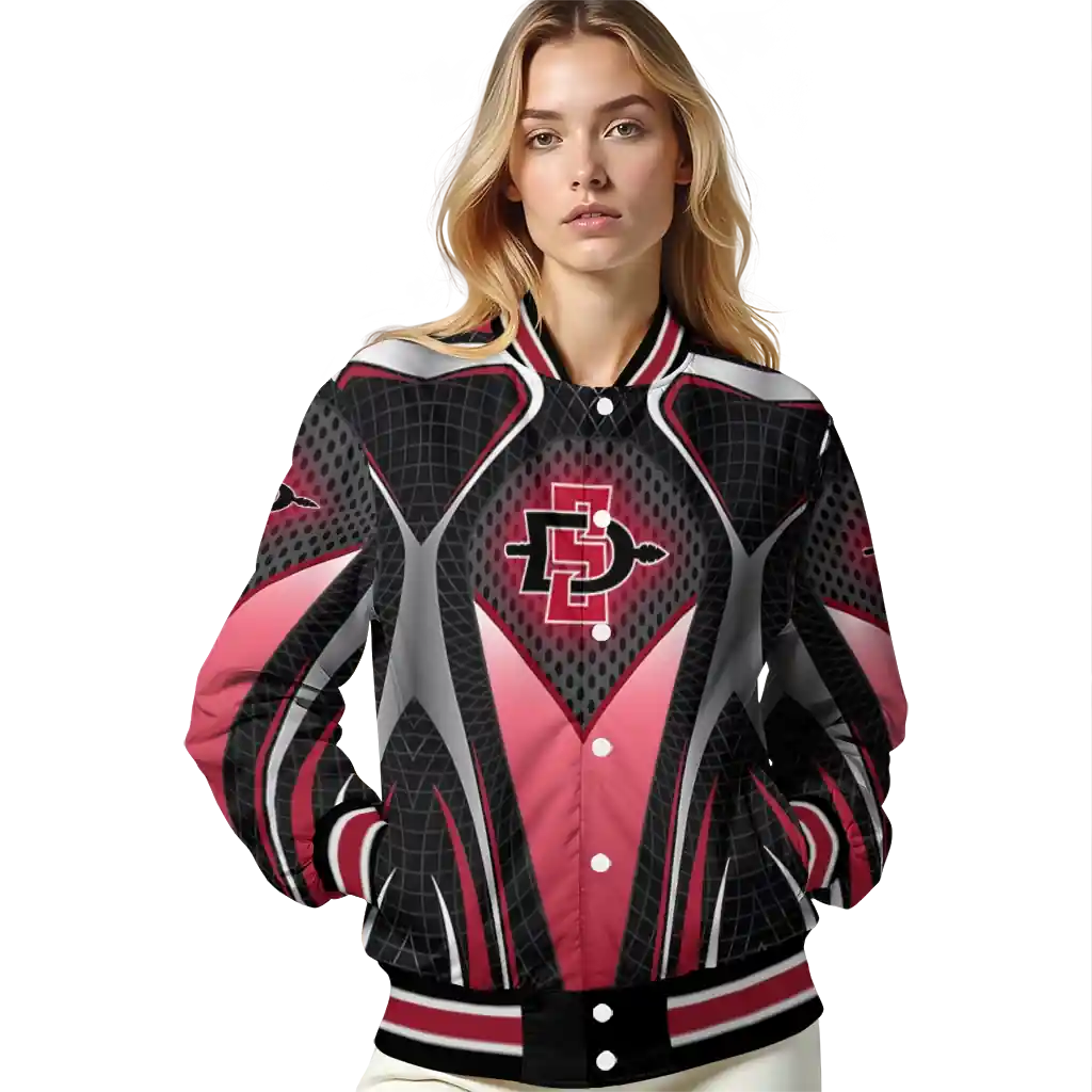 customized san diego state aztecs mesh chest black varsity jacket latest model.webp customized san diego state aztecs mesh chest black varsity jacket latest model.webp