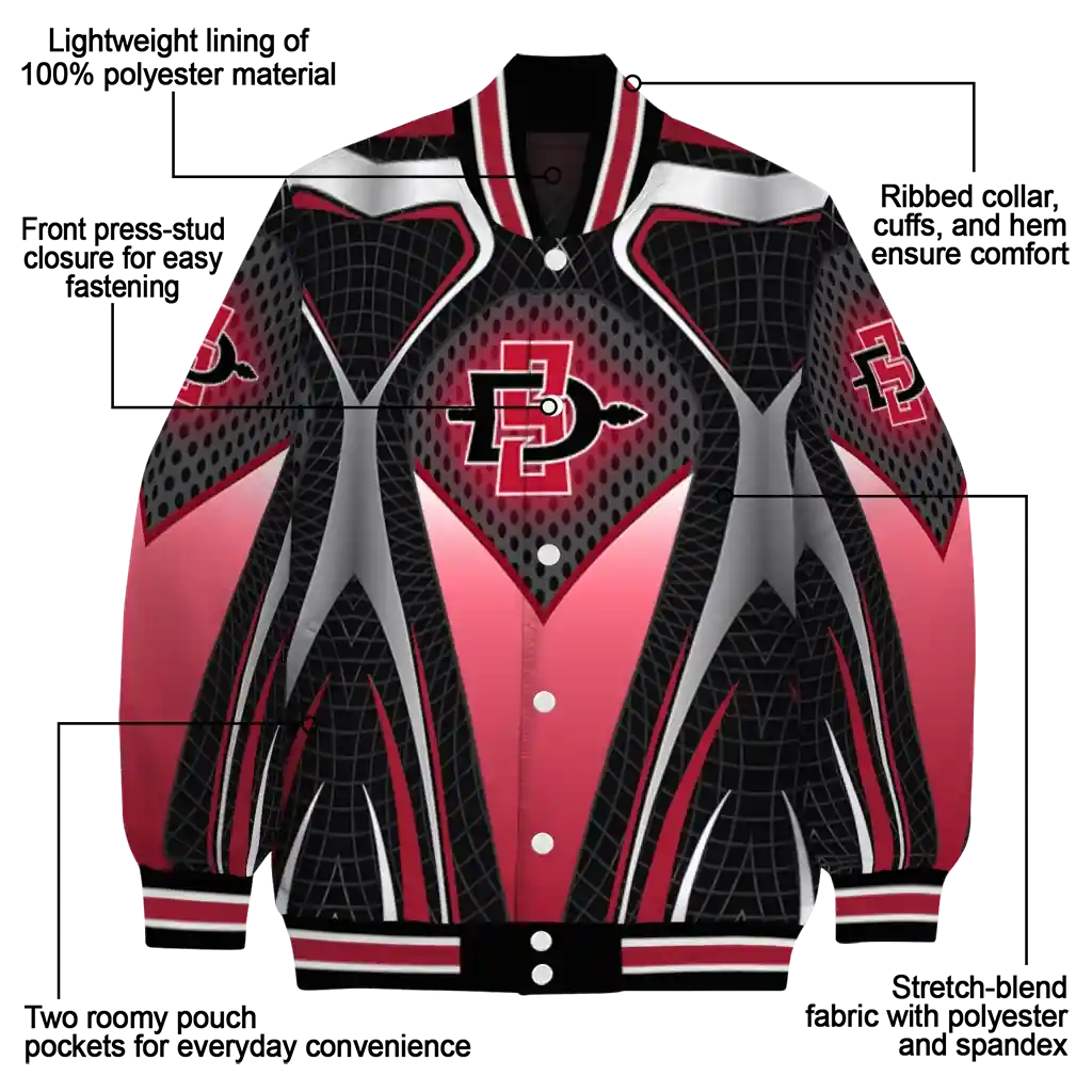 customized san diego state aztecs mesh chest black varsity jacket new arrival.webp customized san diego state aztecs mesh chest black varsity jacket new arrival.webp