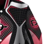 customized san diego state aztecs mesh chest black varsity jacket best selling.webp