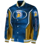 customized san jose state spartans power plate blue varsity jacket best selling.webp