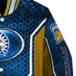 customized san jose state spartans power plate blue varsity jacket best selling.webp