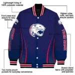 customized south alabama jaguars chevron arrow blue varsity jacket best selling.webp