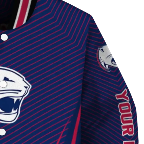 customized south alabama jaguars chevron arrow blue varsity jacket premium grade.webp