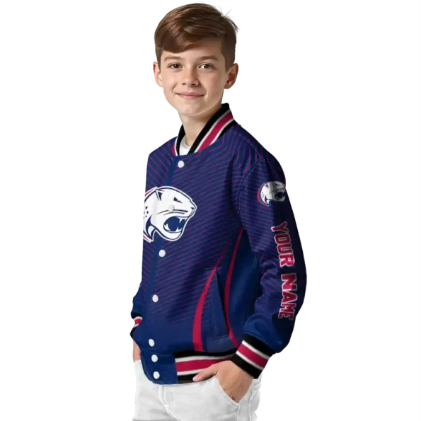 customized south alabama jaguars chevron arrow blue varsity jacket trendy.webp