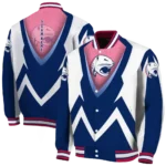 customized south alabama jaguars v stripes blue white varsity jacket best selling.webp