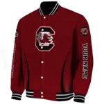 customized south carolina gamecocks chevron arrow garnet varsity jacket best selling.webp
