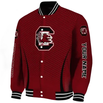 customized south carolina gamecocks chevron arrow garnet varsity jacket best selling.webp