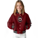 customized south carolina gamecocks chevron arrow garnet varsity jacket best selling.webp