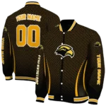 customized southern miss golden eagles chevron arrow black varsity jacket best selling.webp